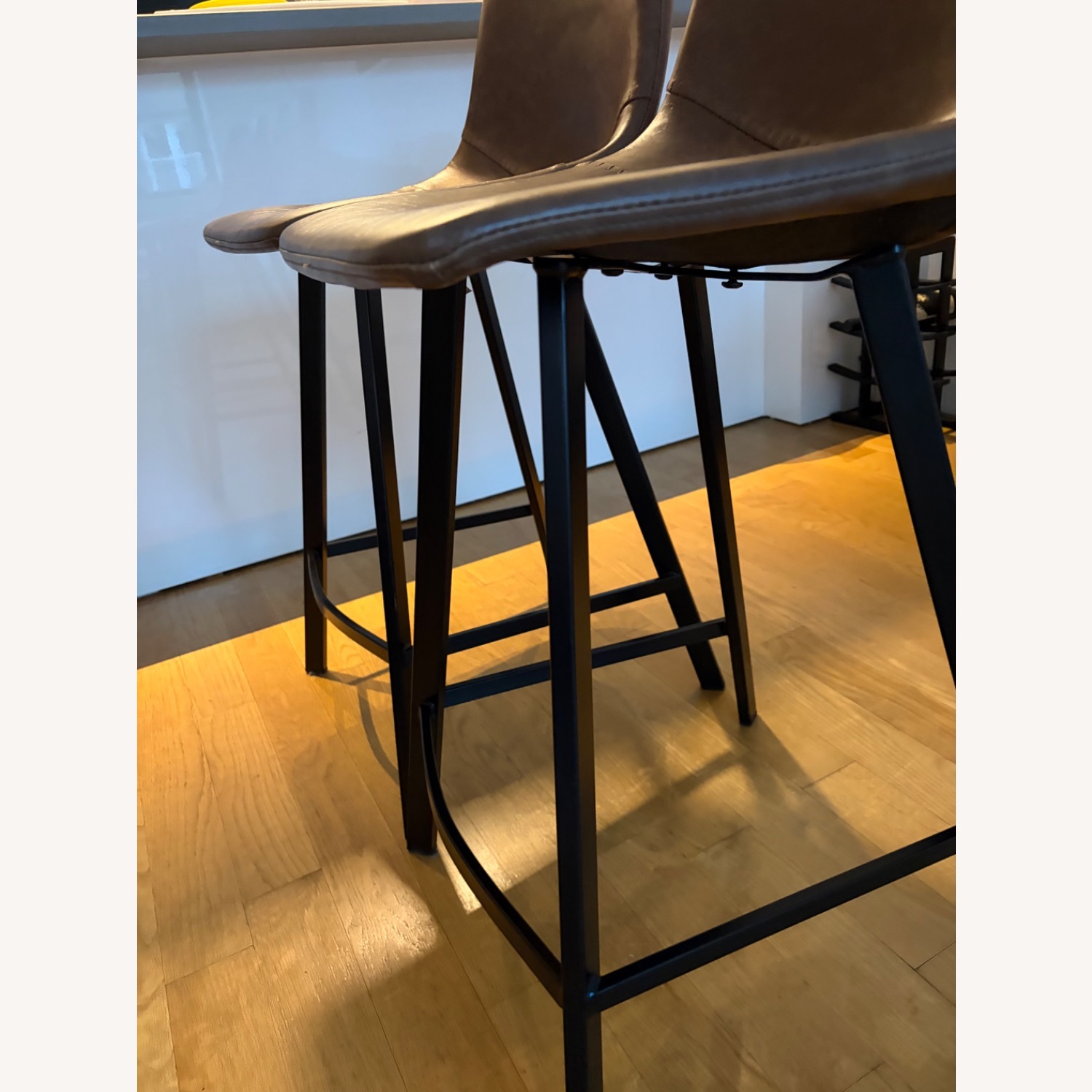 Wayfair Dark Brown Faux Leather Stools - image-2