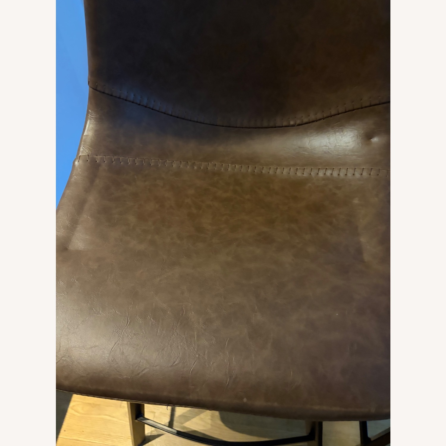 Wayfair Dark Brown Faux Leather Stools - image-3