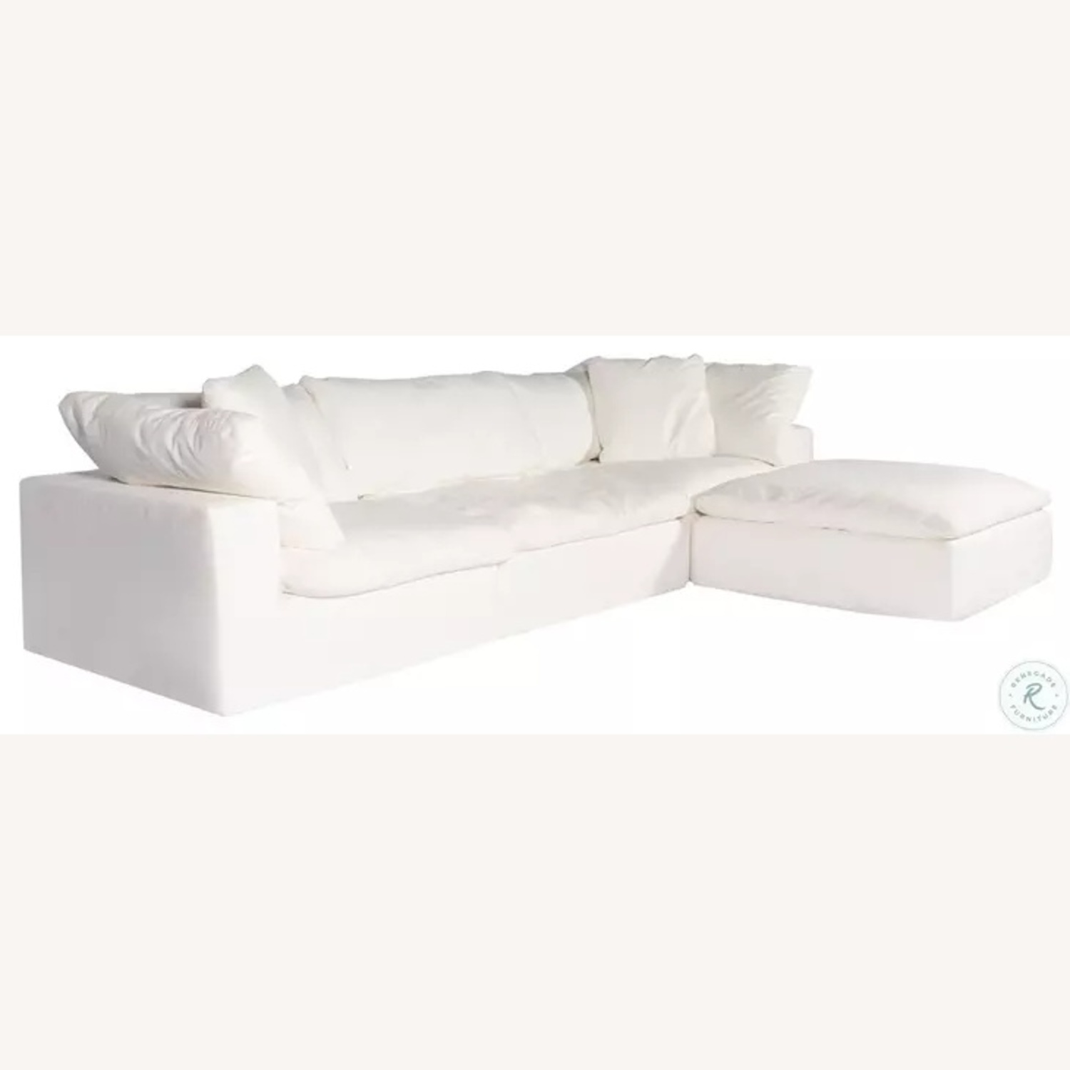 Coleman Furniture White Fabric 3+ Piece Sectional - image-5