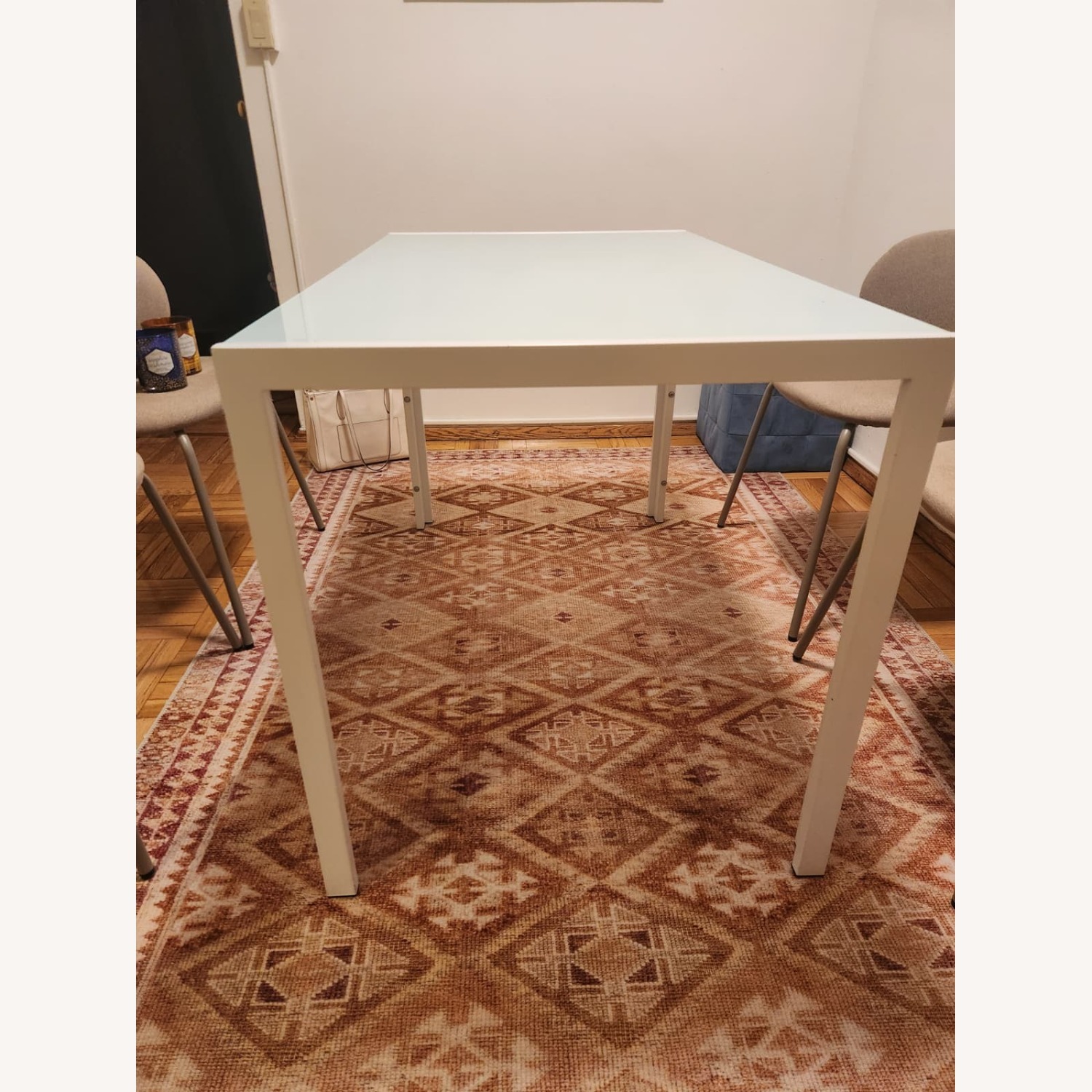 Wayfair White Glass Dining Table - image-3
