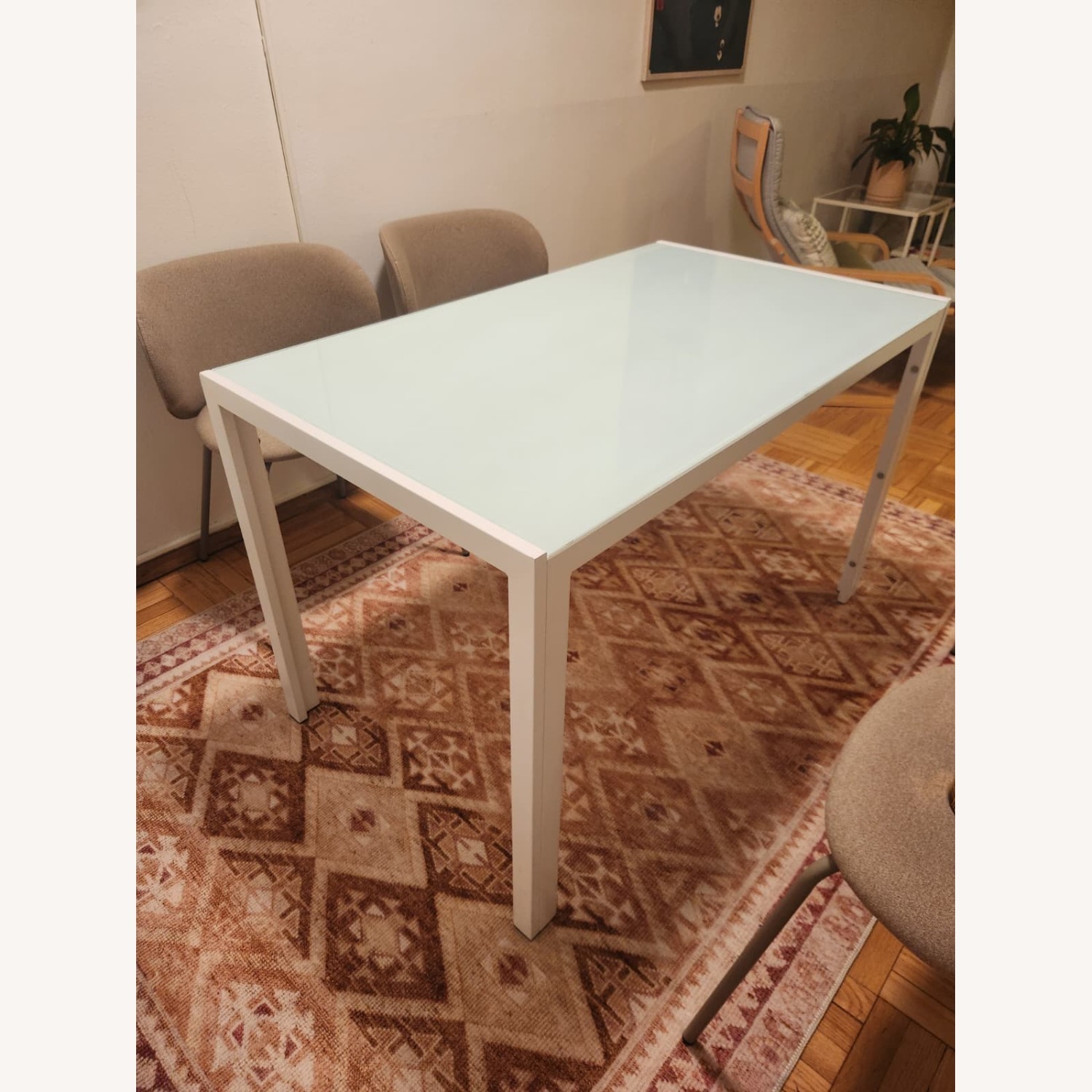 Wayfair White Glass Dining Table - image-2
