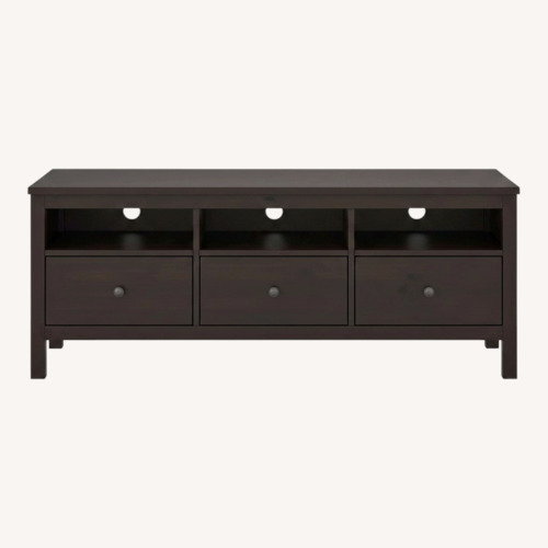Used IKEA Hemnes Black Wood Media Storage for sale on AptDeco