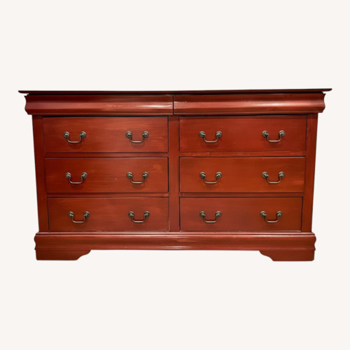 Used Matte Red 6-Drawer Dresser for sale on AptDeco