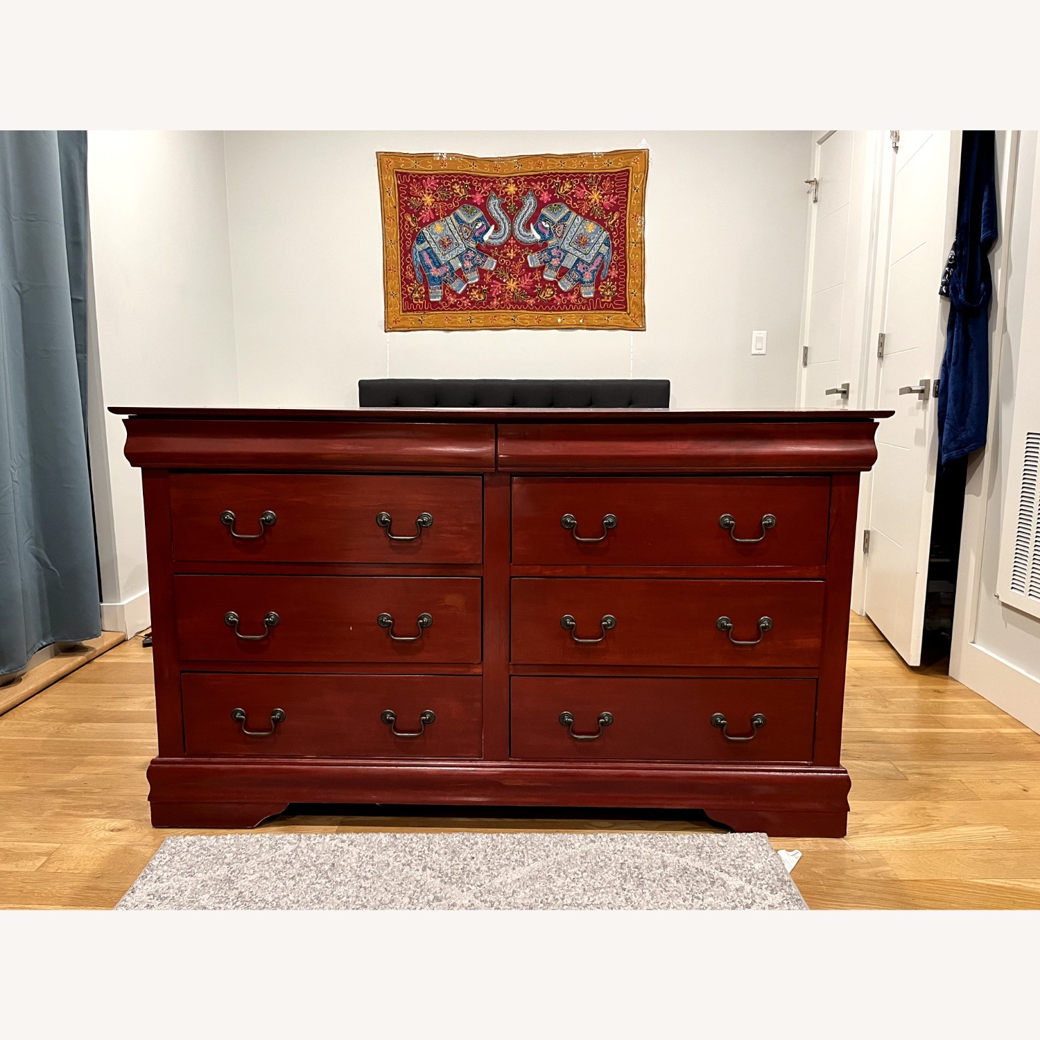 Matte Red 6-Drawer Dresser - image-2