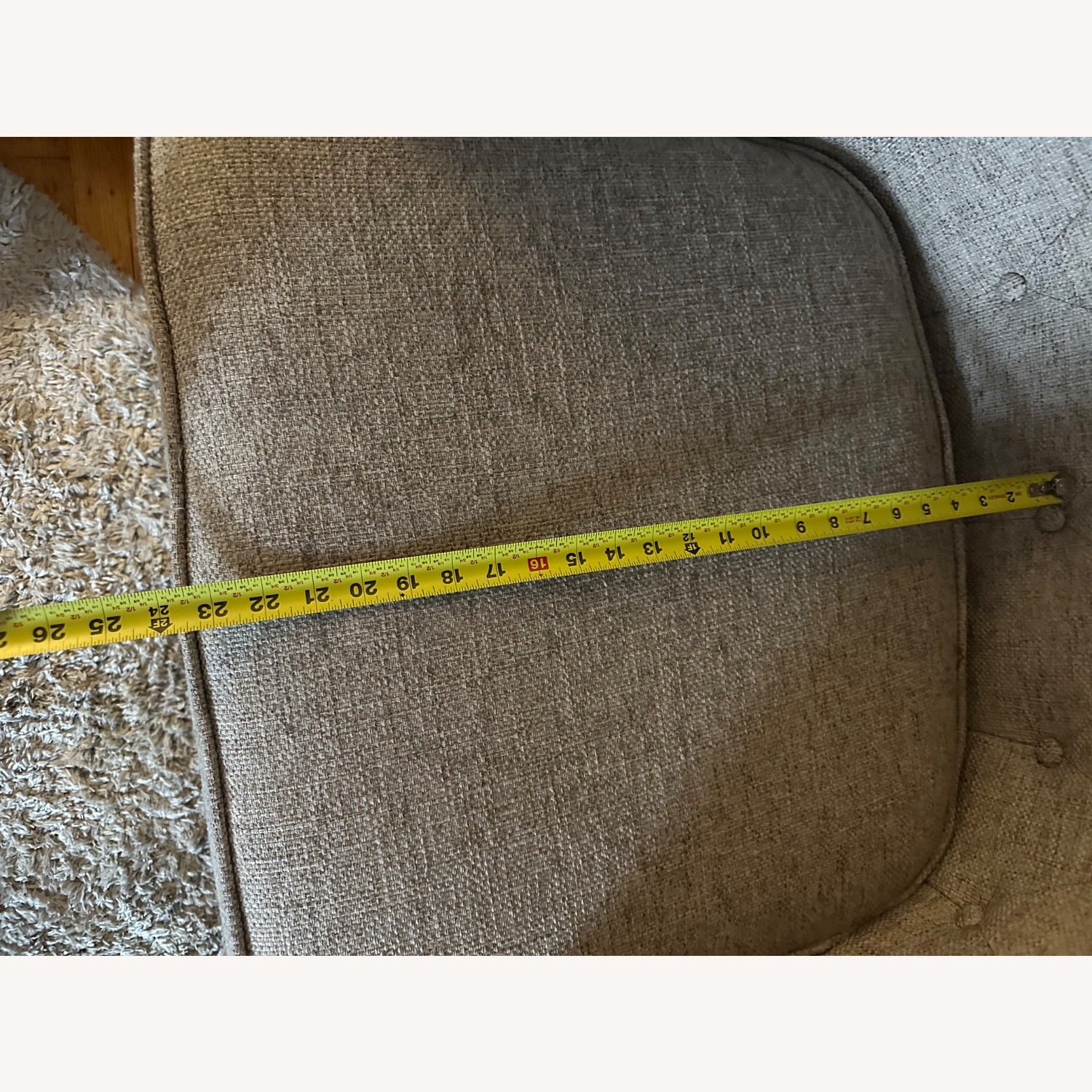 Gray Tufted Barrel Accent Chair - image-5