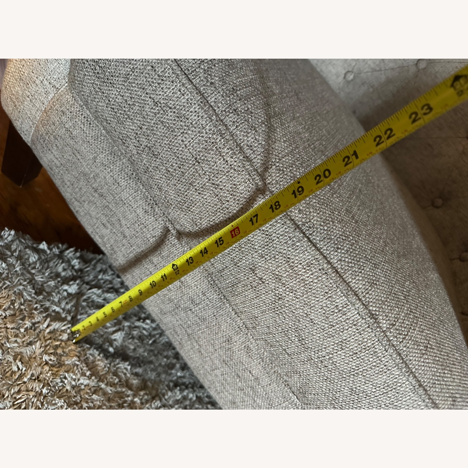 Gray Tufted Barrel Accent Chair - image-6