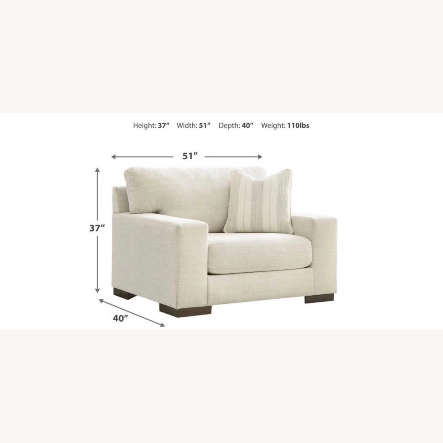 Ashley Furniture Natural Fabric 2 Seater Sofa - image-2