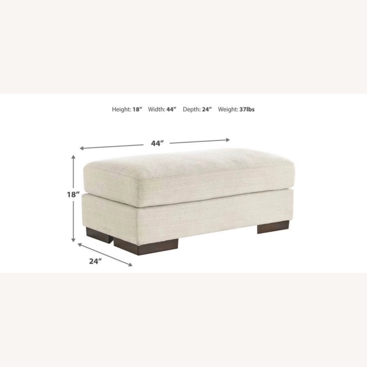 Ashley Furniture Natural Fabric 2 Seater Sofa - image-3