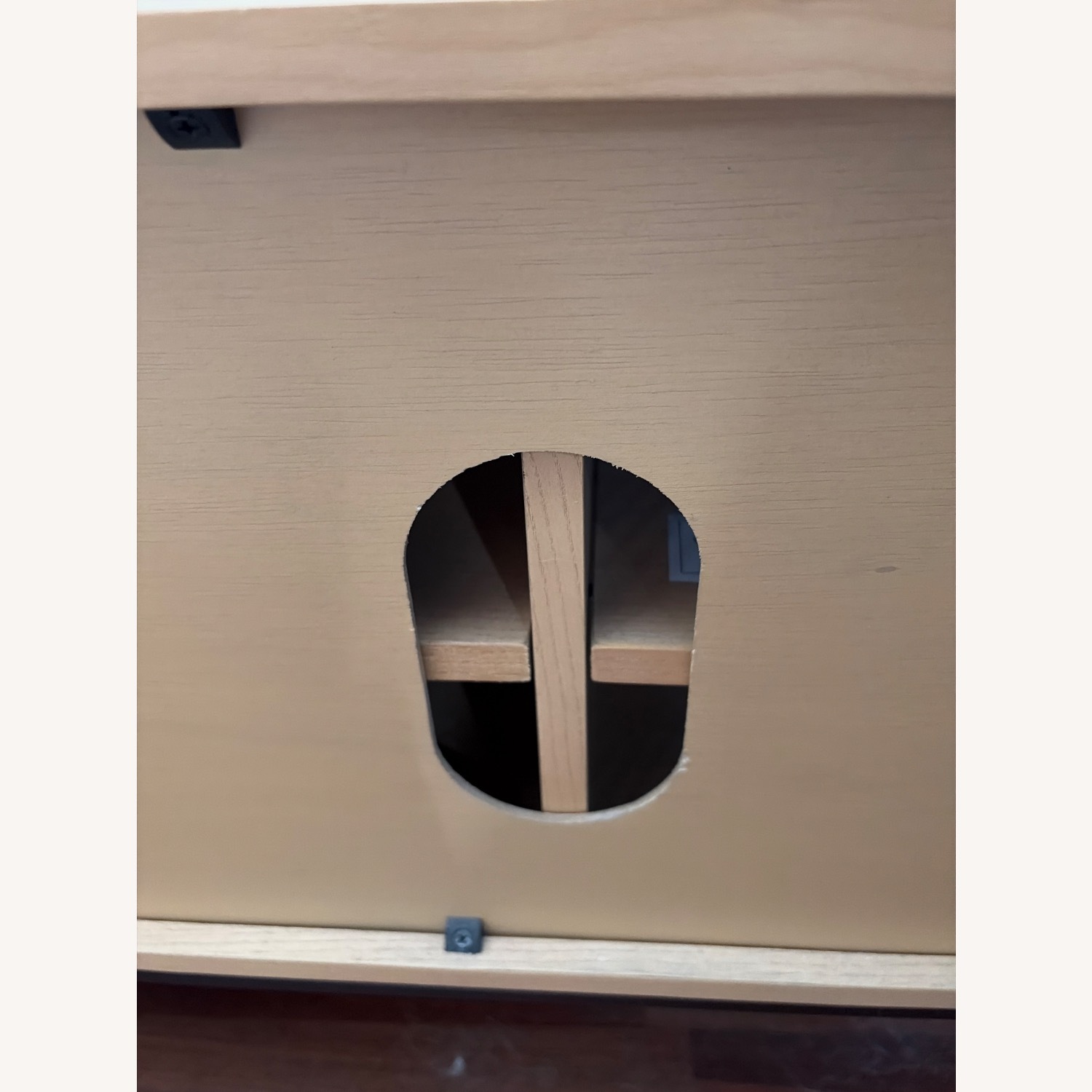 Cane Door Media Console with Metal Base - image-4