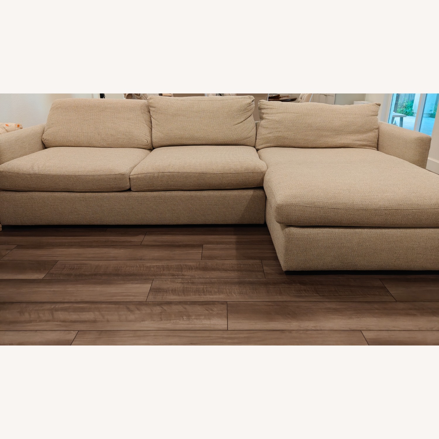 Crate & Barrel Lounge Natural Chaise Lounge - image-2