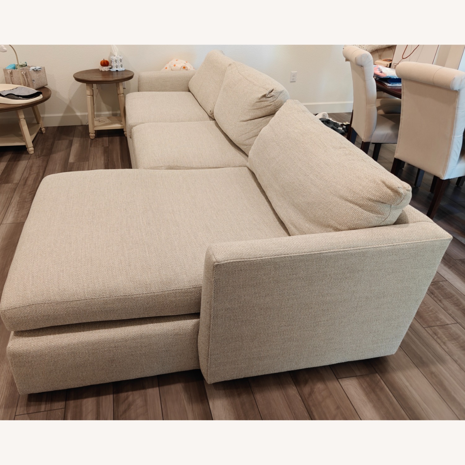 Crate & Barrel Lounge Natural Chaise Lounge - image-3