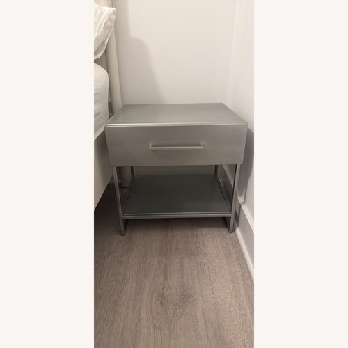 Used CB2 Proof Light Gray Nightstand for sale on AptDeco