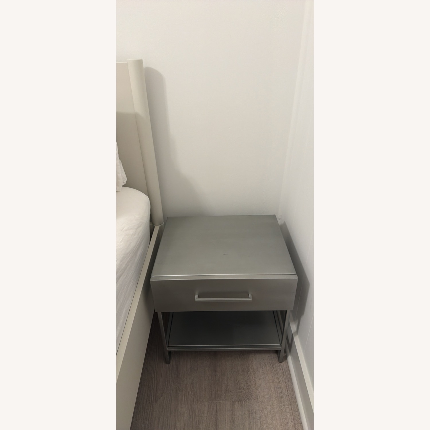 CB2 Proof Light Gray Nightstand - image-4