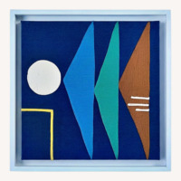 Jonathan Adler Monterey Triangles Corded Art