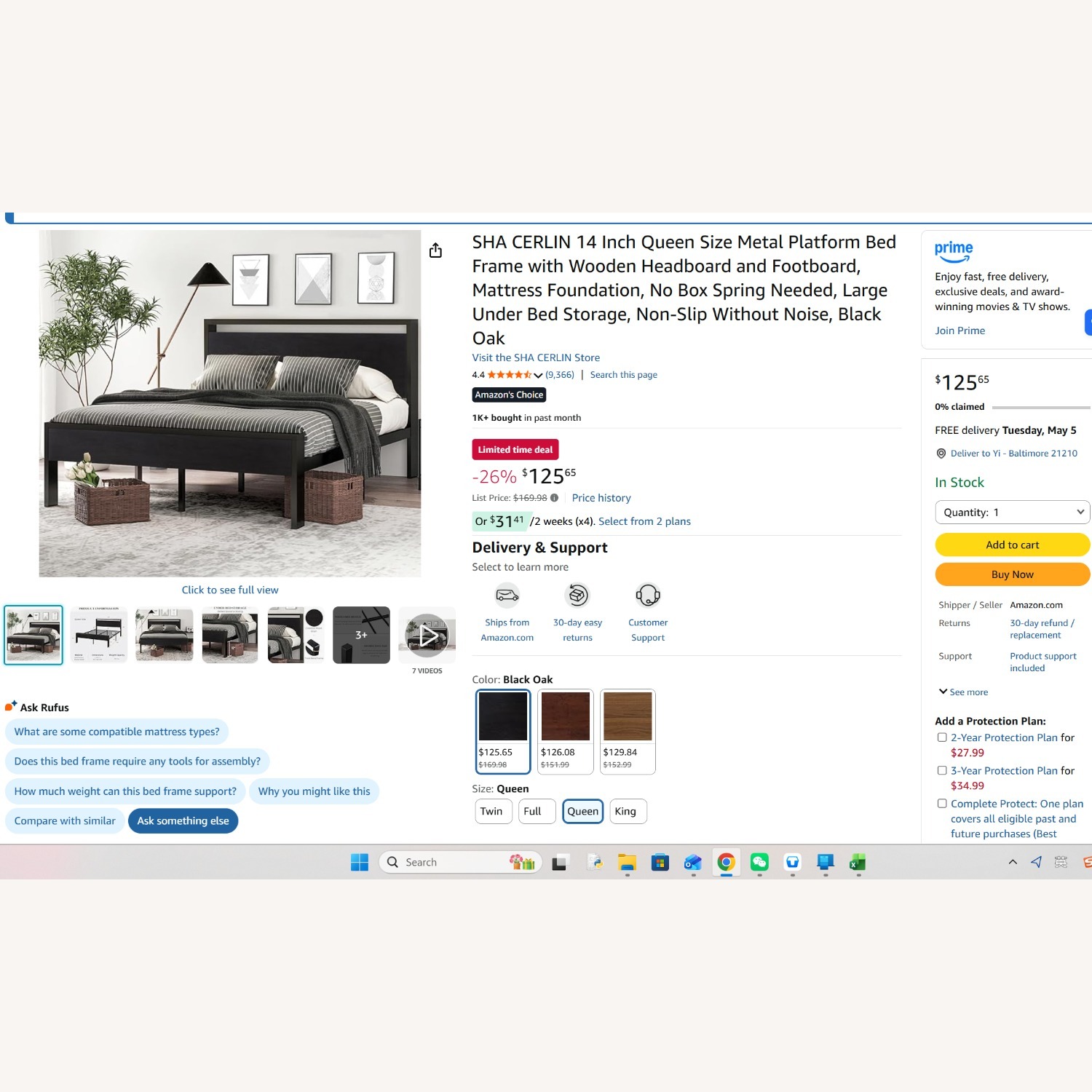 Amazon Black Metal Daybed - image-2