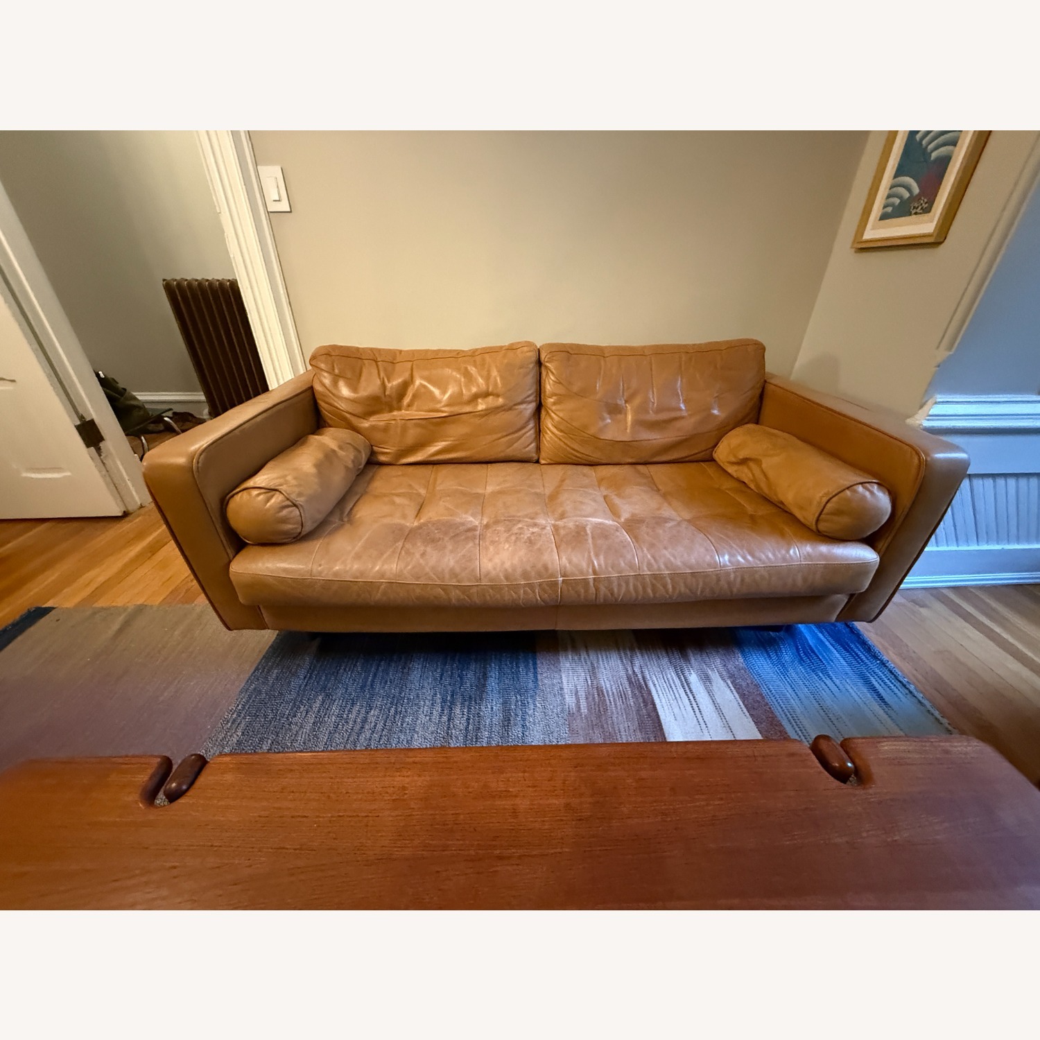 Article Sven Light Brown Leather Loveseat - image-2