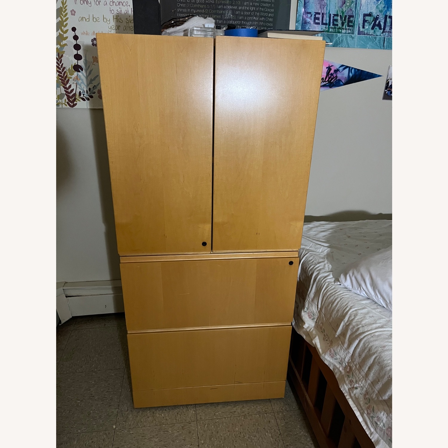 Woodard Furniture Light Brown Wood Wall Shelf - image-2