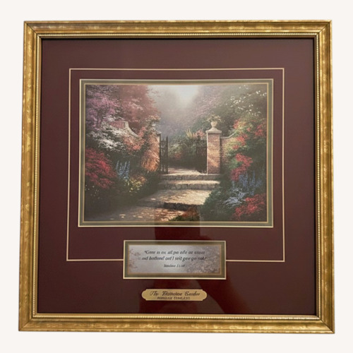Used Print The Victorian Garden Thomas Kinkade for sale on AptDeco