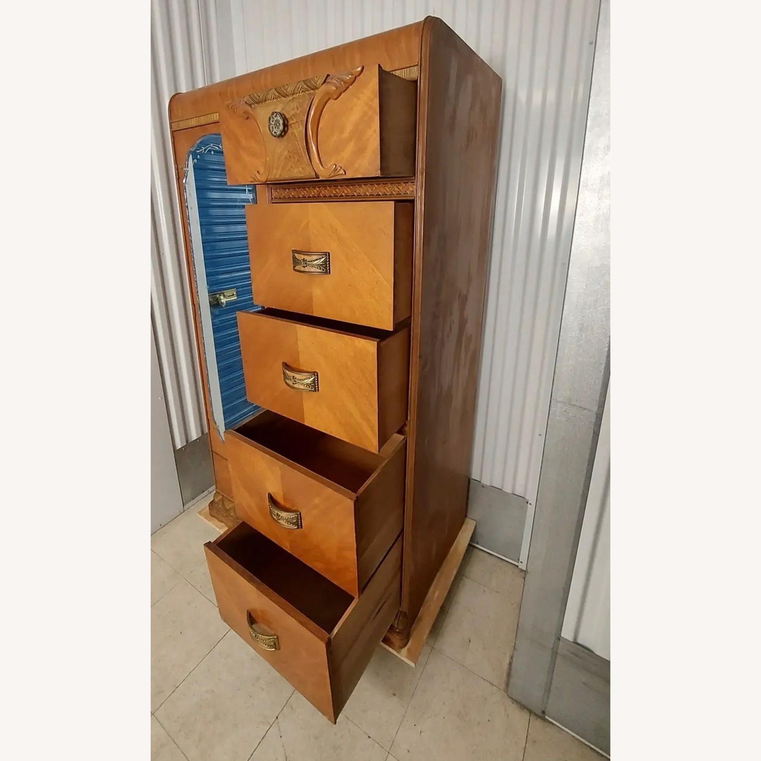 1930s Art Deco Waterfall Wardrobe - image-4