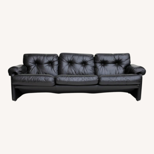 Used B&B Italia Black Leather 3+ Seater Sofa for sale on AptDeco