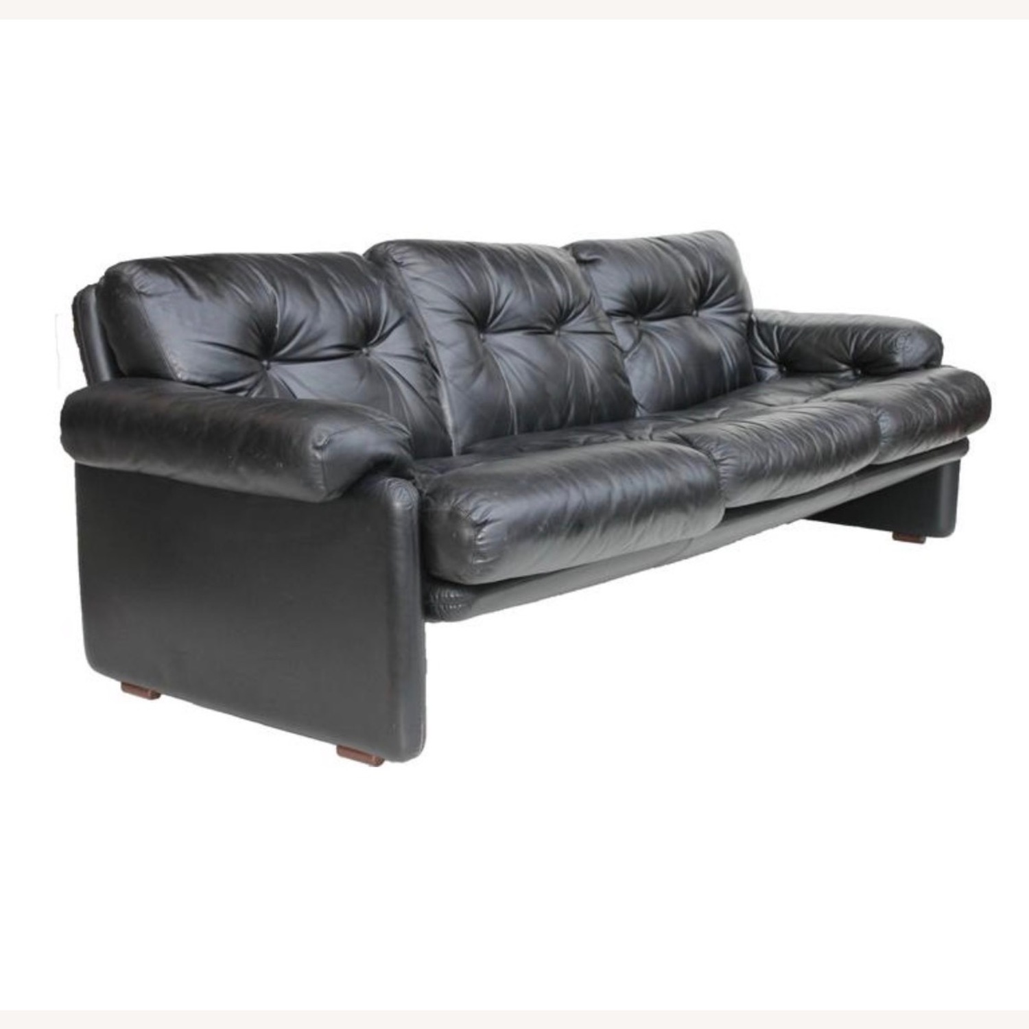 B&B Italia Black Leather 3+ Seater Sofa - image-7