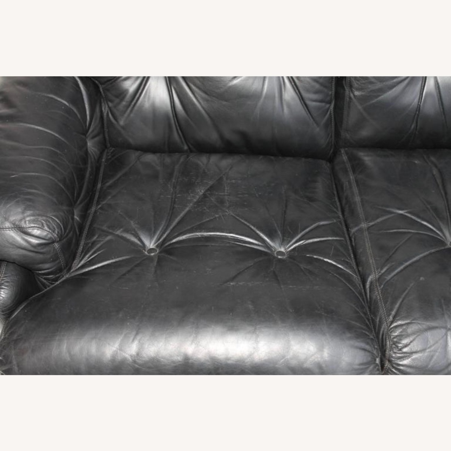 B&B Italia Black Leather 3+ Seater Sofa - image-6