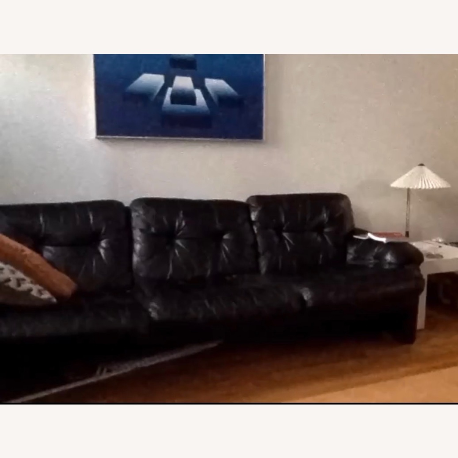 B&B Italia Black Leather 3+ Seater Sofa - image-4