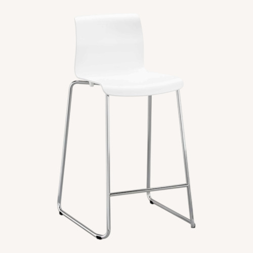 Used IKEA Glenn White Stainless Steel Stools for sale on AptDeco