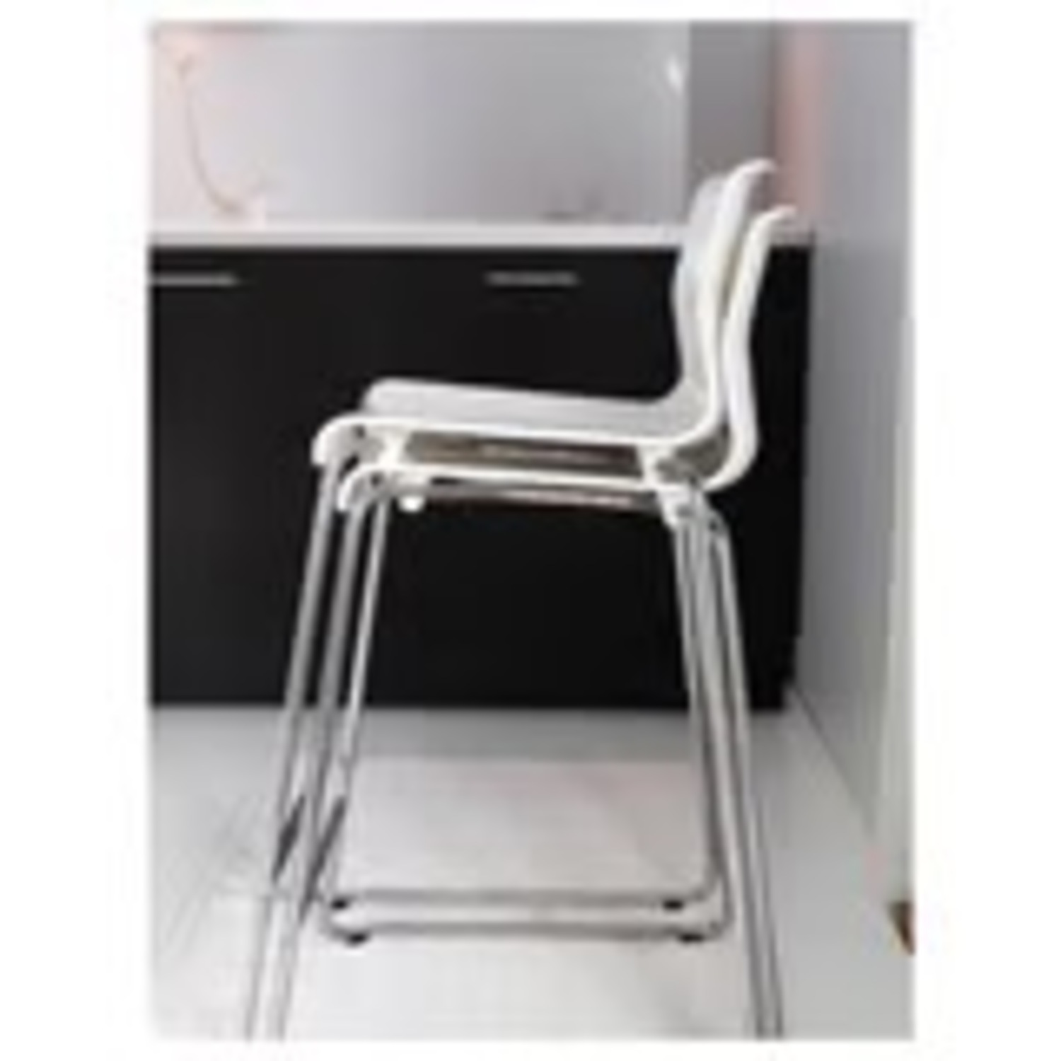 IKEA Glenn White Stainless Steel Stools - image-4