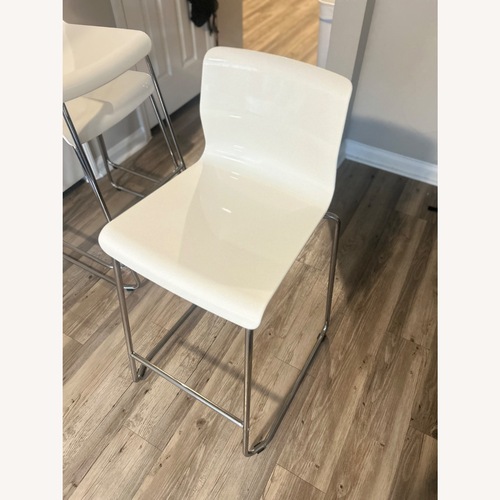 Used IKEA Glenn White Stainless Steel Stools for sale on AptDeco