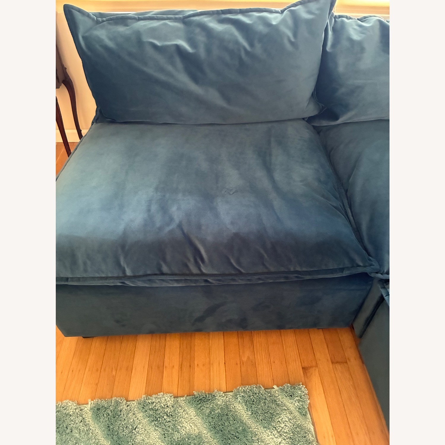 Albany Park Blue Velvet Sectional  - image-3