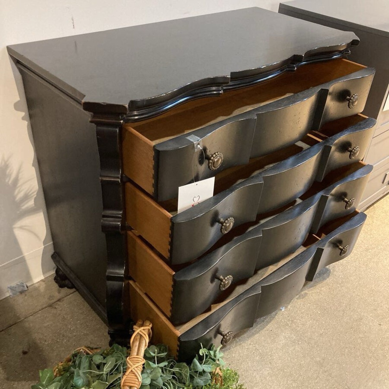 Hickory Chair Distressed Paw Foot 4-Drawer Dresser - image-6