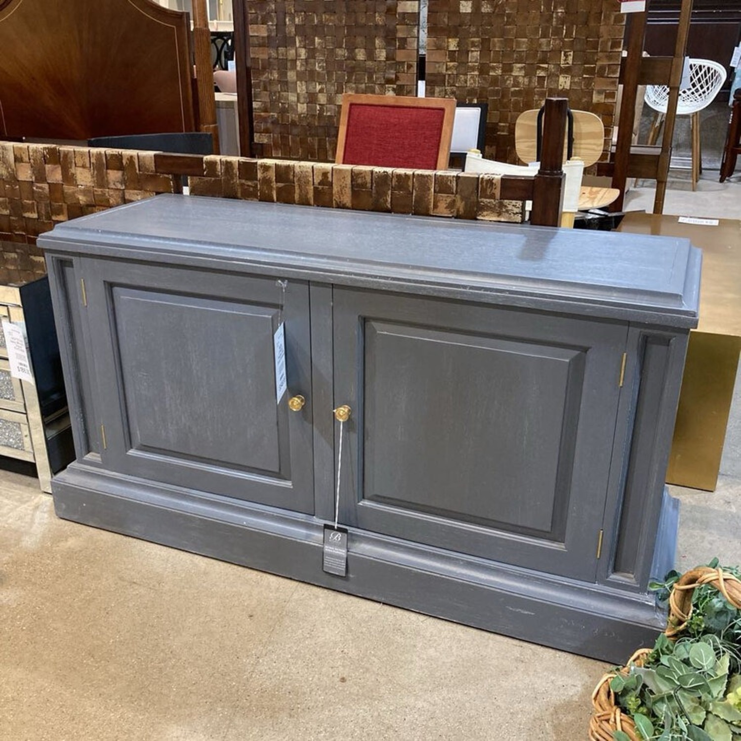 Bramble Solid Wood Distressed 2-Door Media Console - image-2