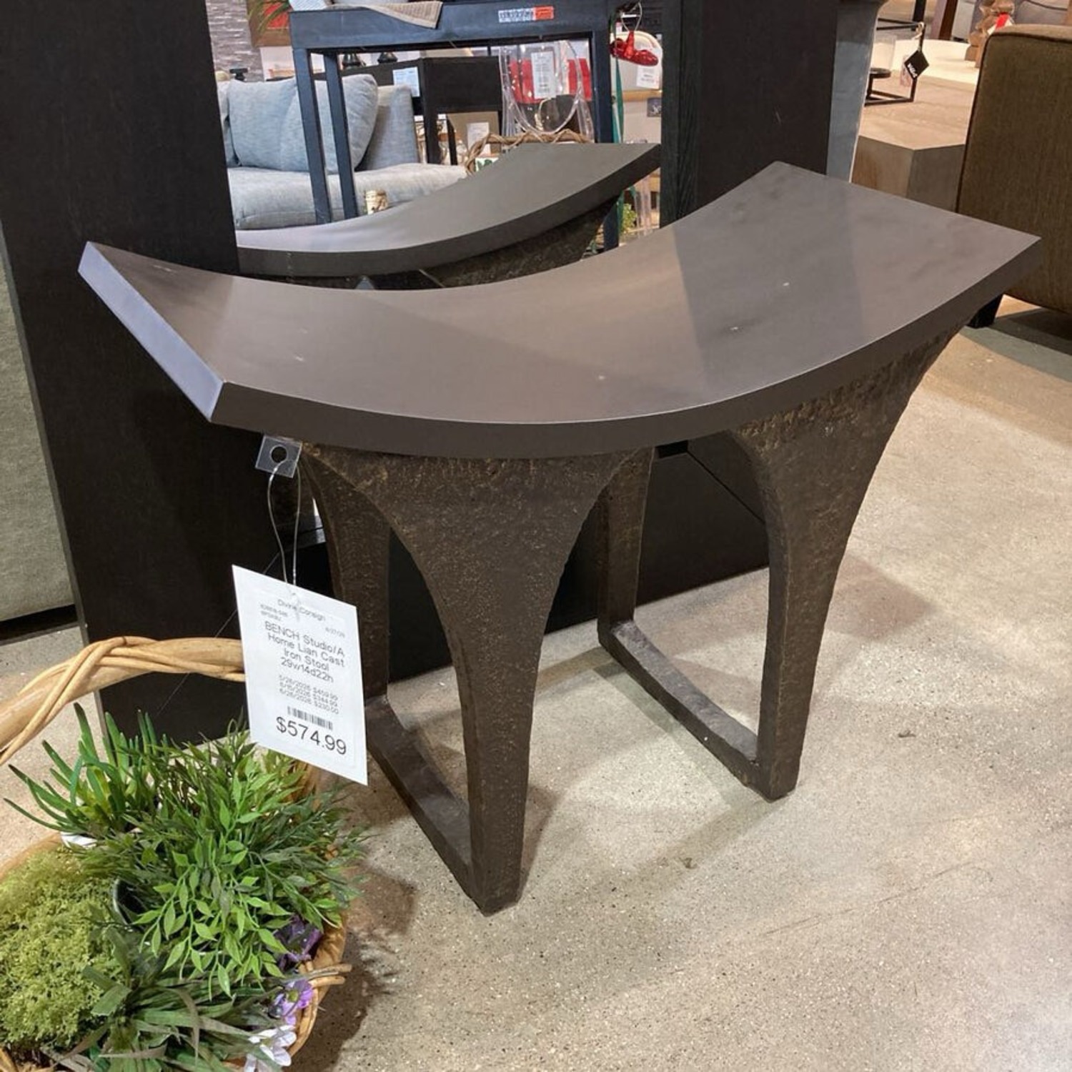 Studio/A Home Lian Cast Iron Stool Bench - image-2