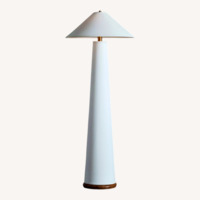 Arhaus Ombra White Wood Floor Lamp