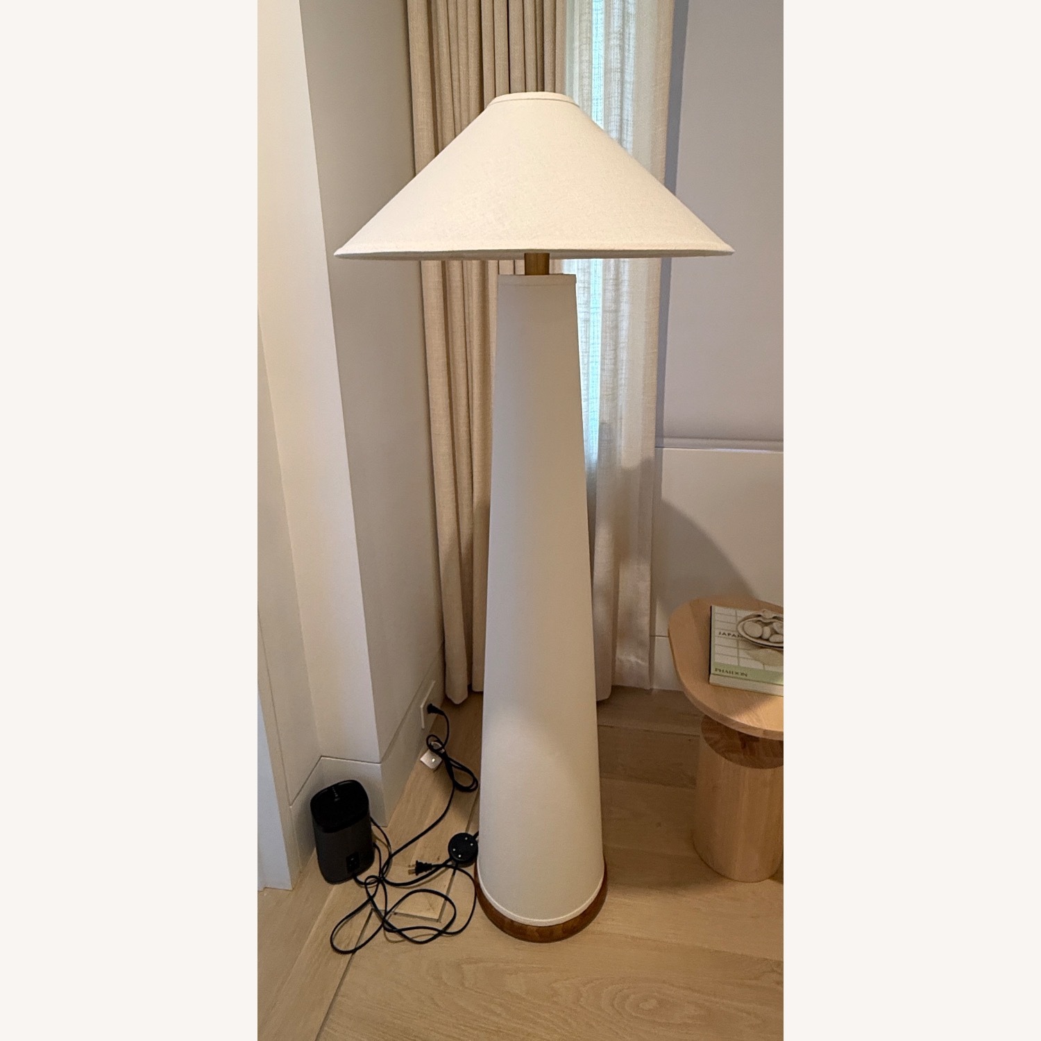 Arhaus Ombra White Wood Floor Lamp - image-2