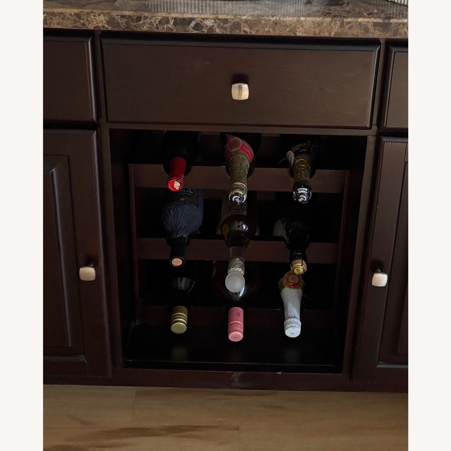 Raymour & Flanigan Dark Brown Wood Armoire - image-5