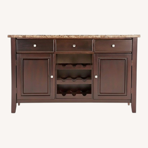 Used Raymour & Flanigan Dark Brown Wood Armoire for sale on AptDeco