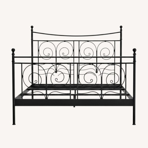 Used IKEA Noresund Black Metal Full Bed for sale on AptDeco