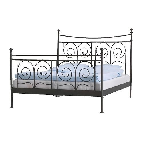 Used IKEA Noresund Black Metal Full Bed for sale on AptDeco