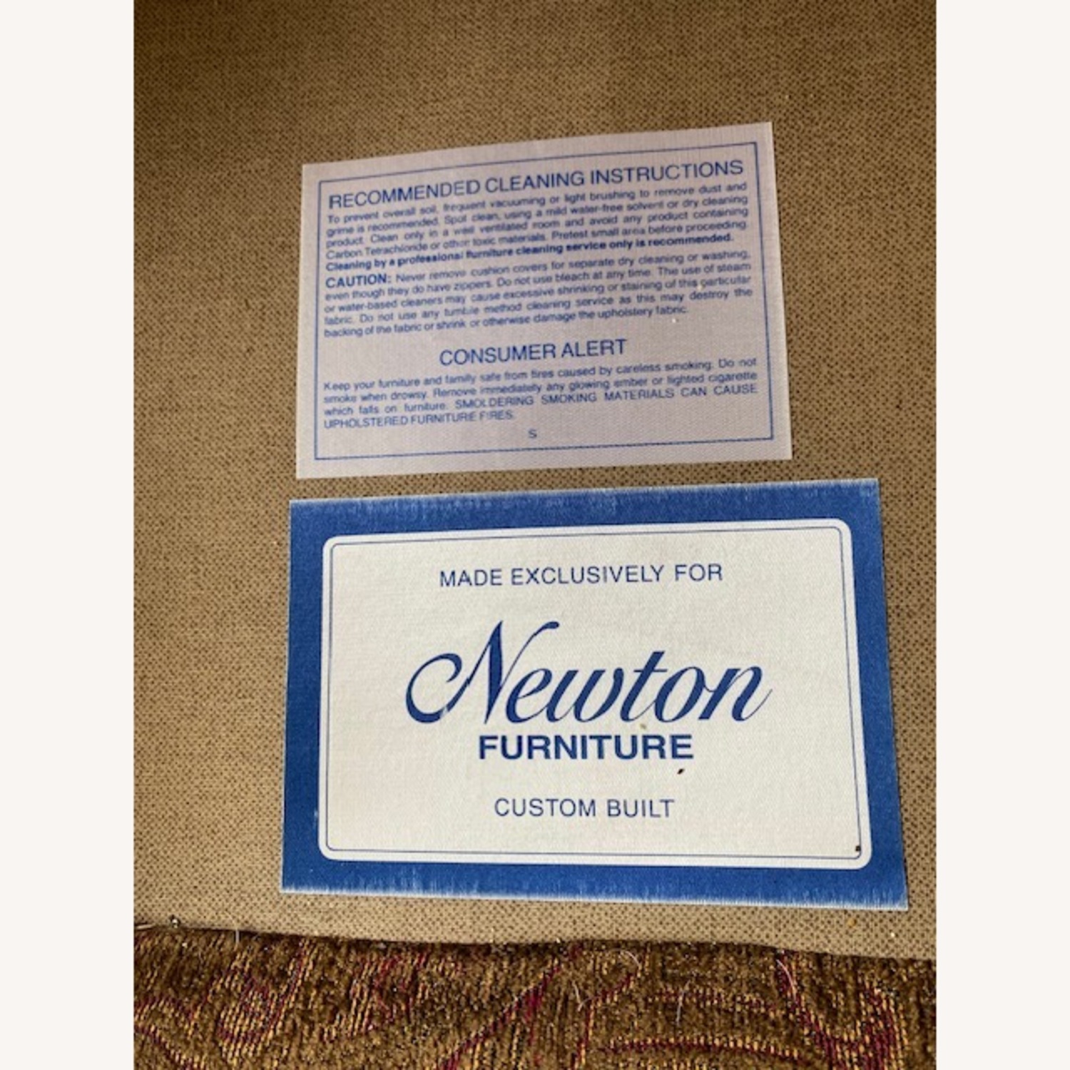 Vintage/Antique Fabric 3+ Seater Sofa - image-4