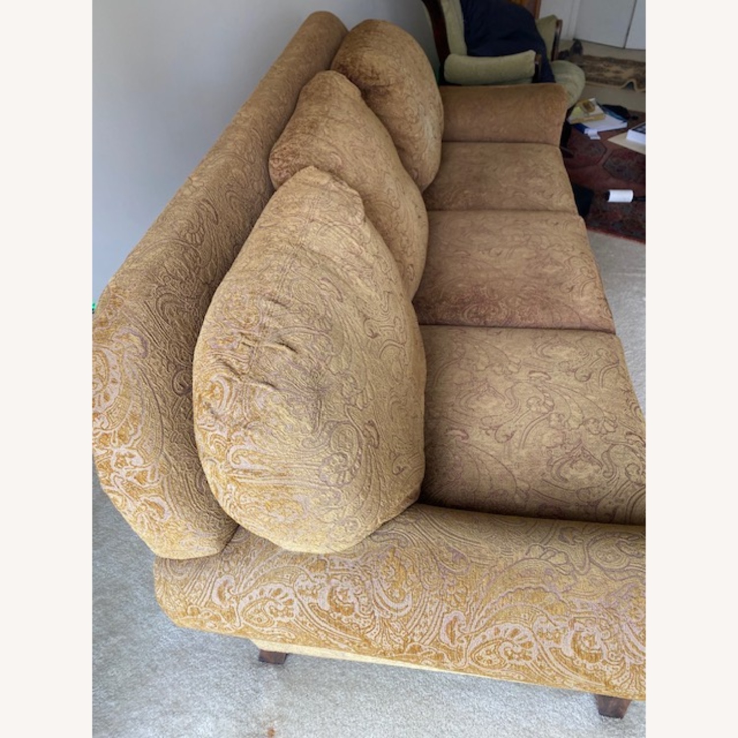 Vintage/Antique Fabric 3+ Seater Sofa - image-2