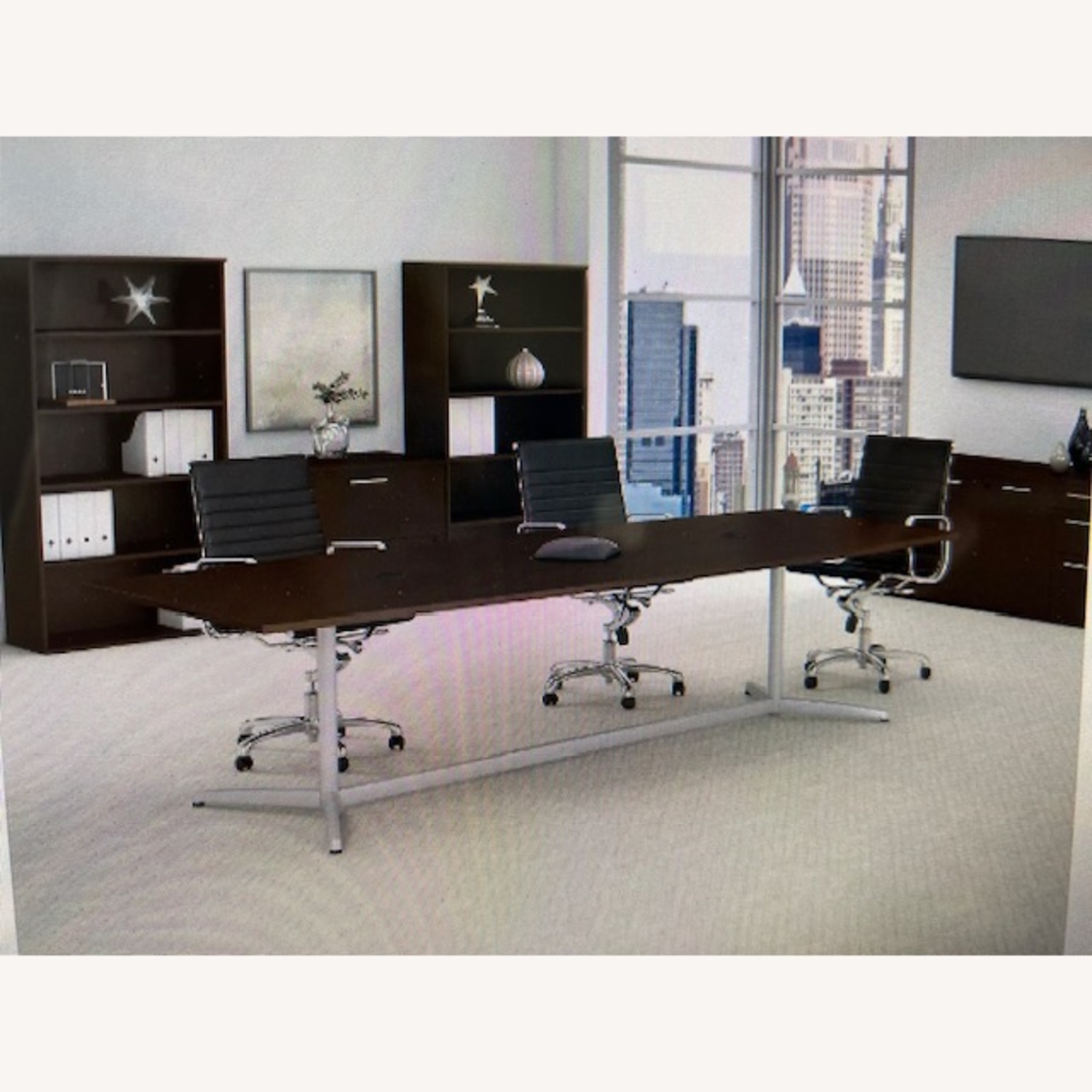 RC Willey Light Brown Desk - image-2