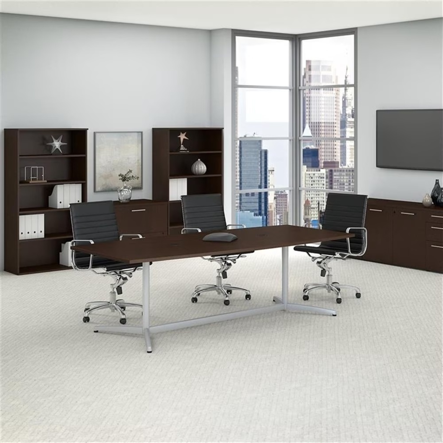 RC Willey Light Brown Desk - image-5