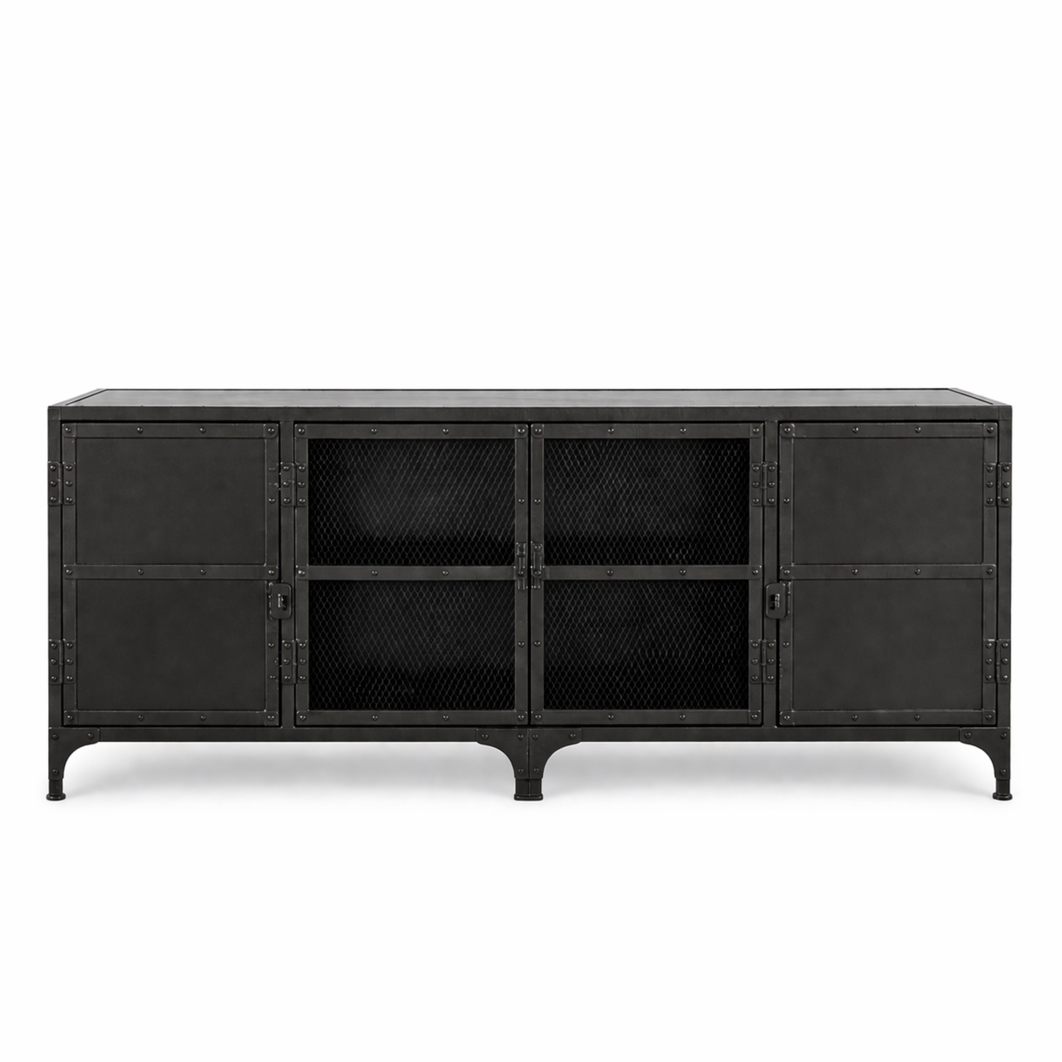 Restoration Hardware Industrial Tool Chest 4-Door Media Console - image-4