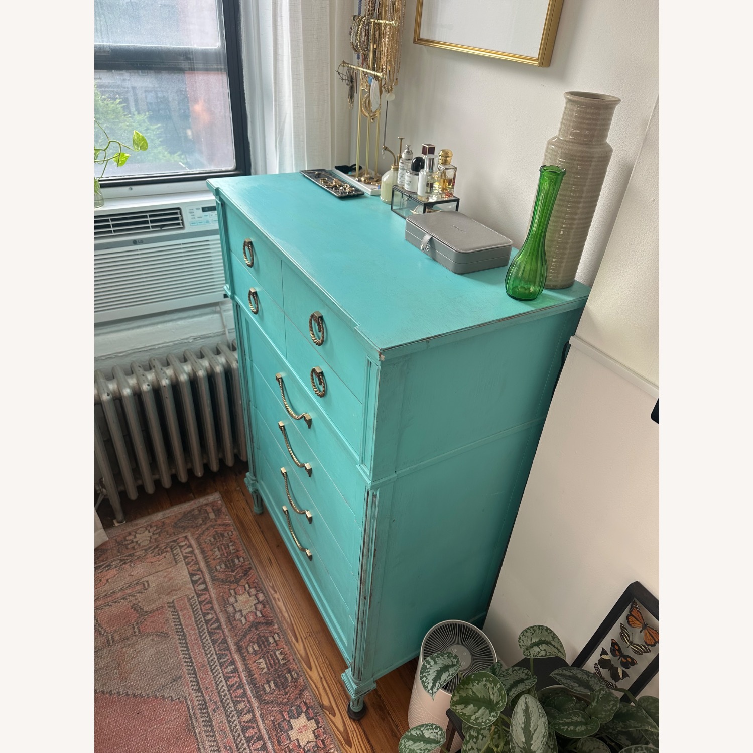 Vintage/Antique Finds Blue Wood Dresser - image-2
