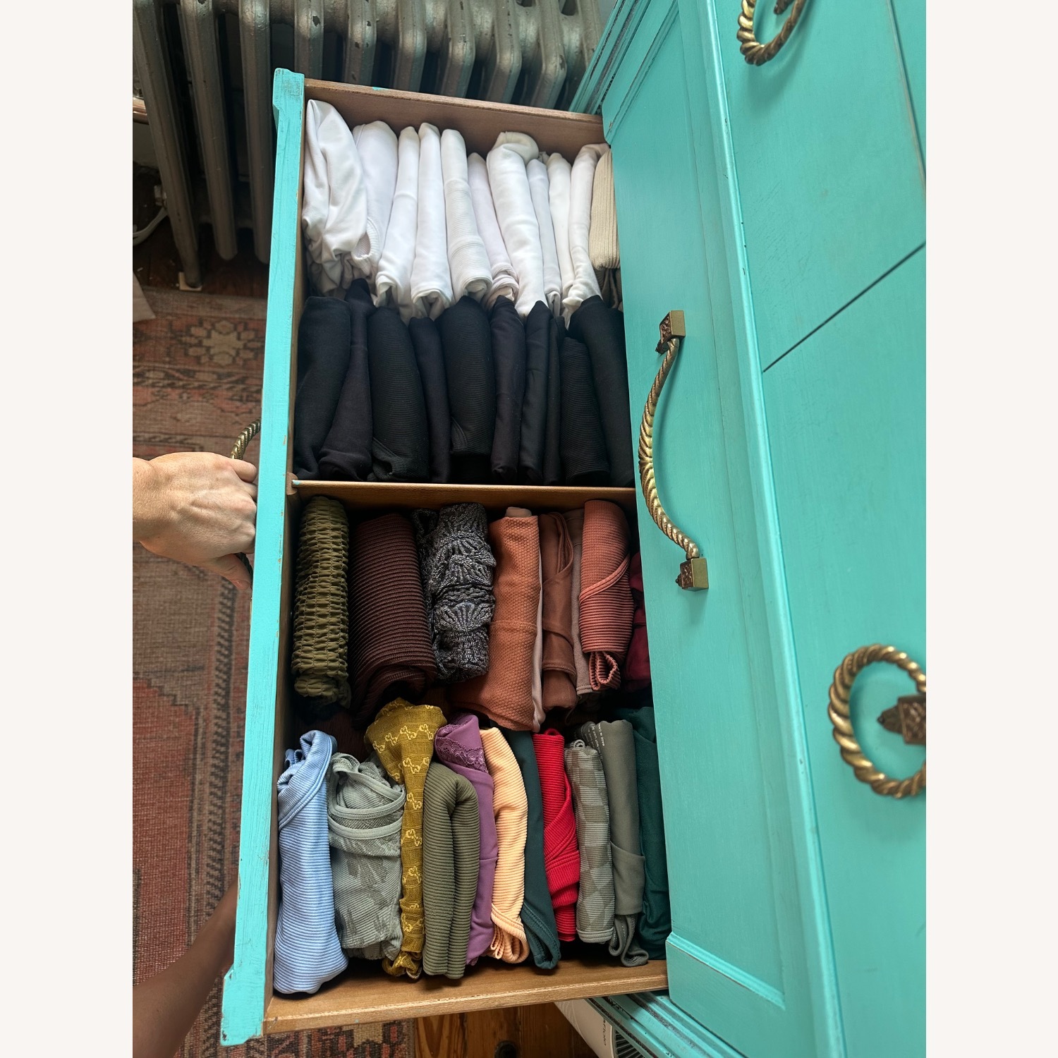 Vintage/Antique Finds Blue Wood Dresser - image-4