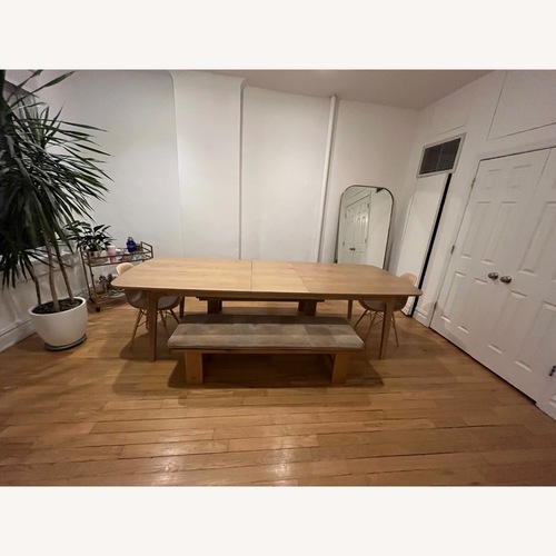 Used Article Extending Dining Table + 2 Benches for sale on AptDeco
