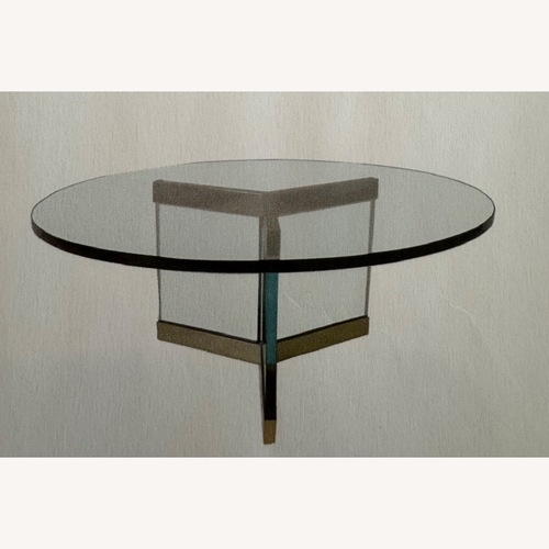 Used Vintage/Antique Transparent Glass Coffee Table for sale on AptDeco