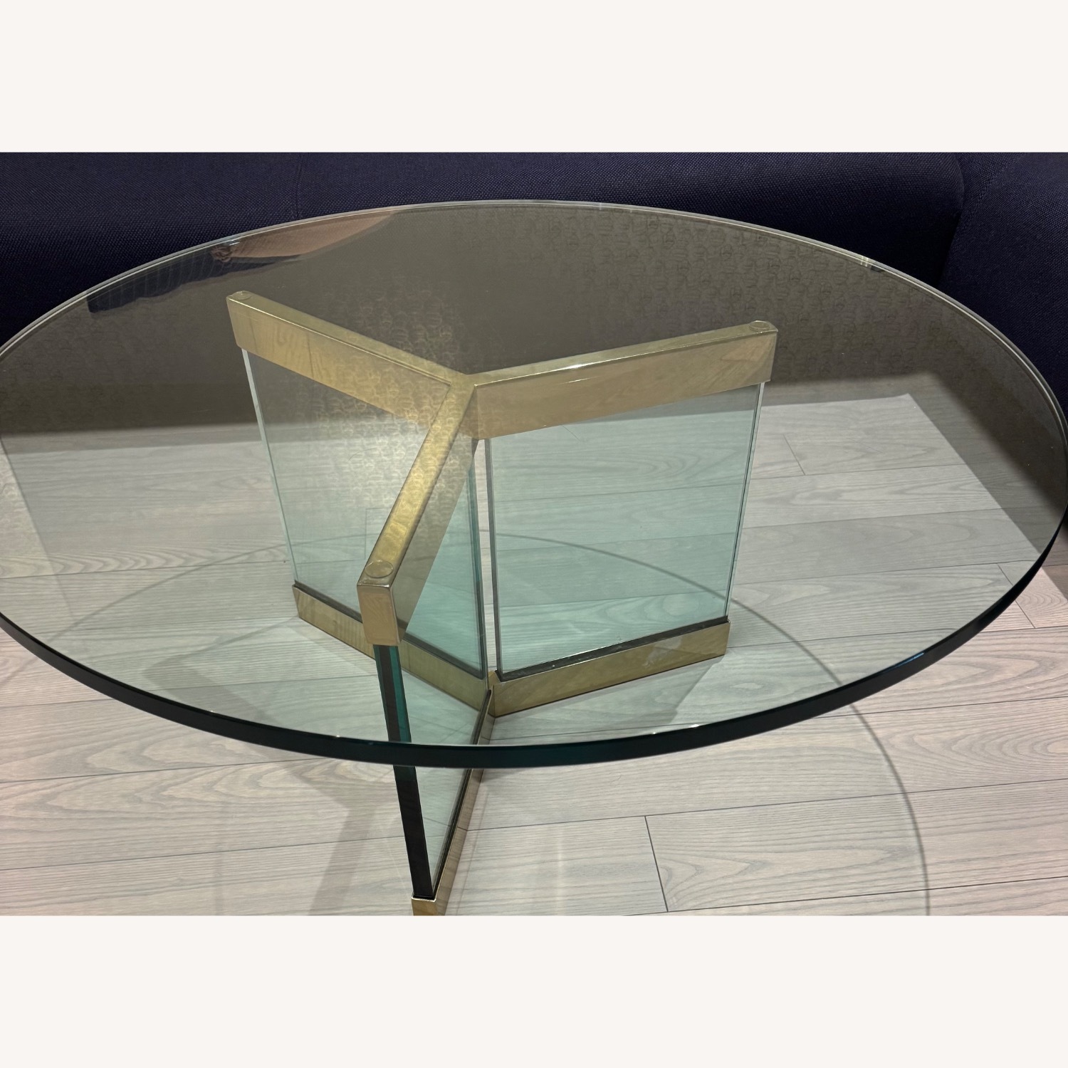 Vintage/Antique Transparent Glass Coffee Table - image-2